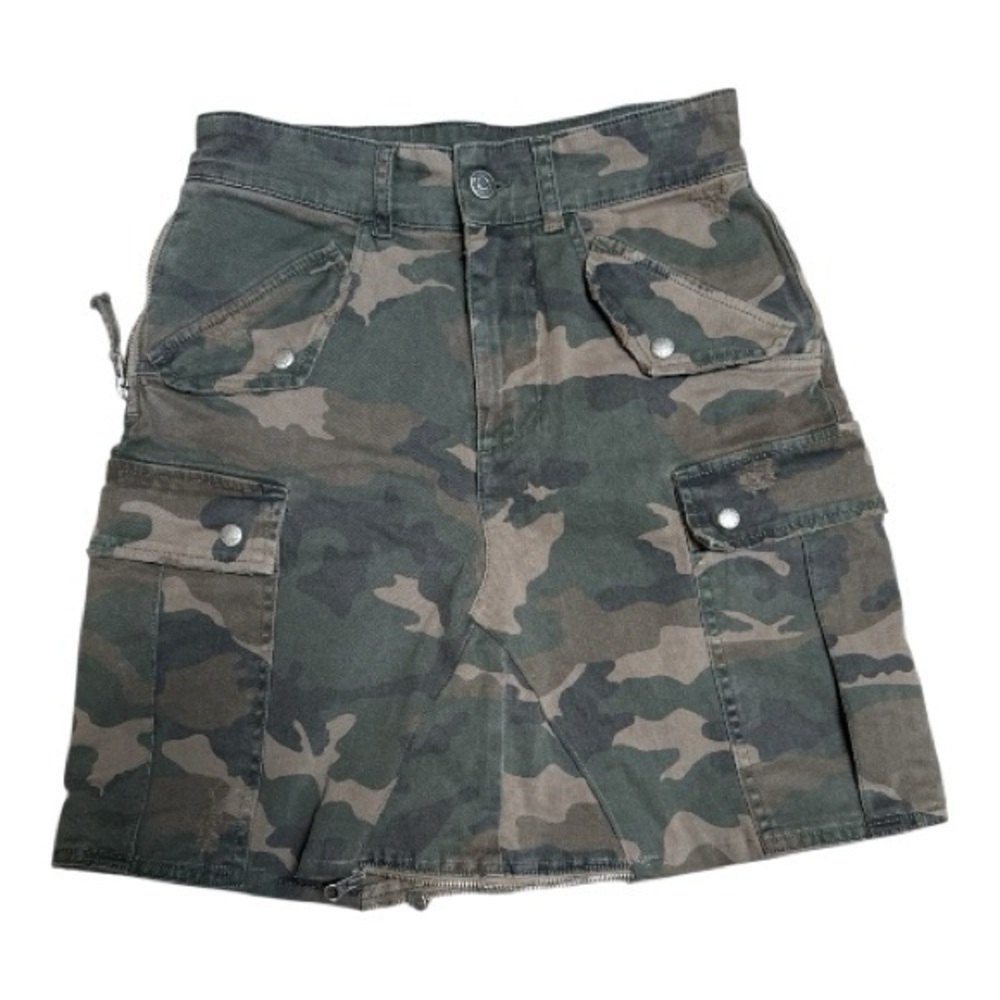 SER.O.YA Camouflage Zipper Skirt